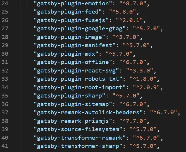사용한 gatsby-plugin 목록