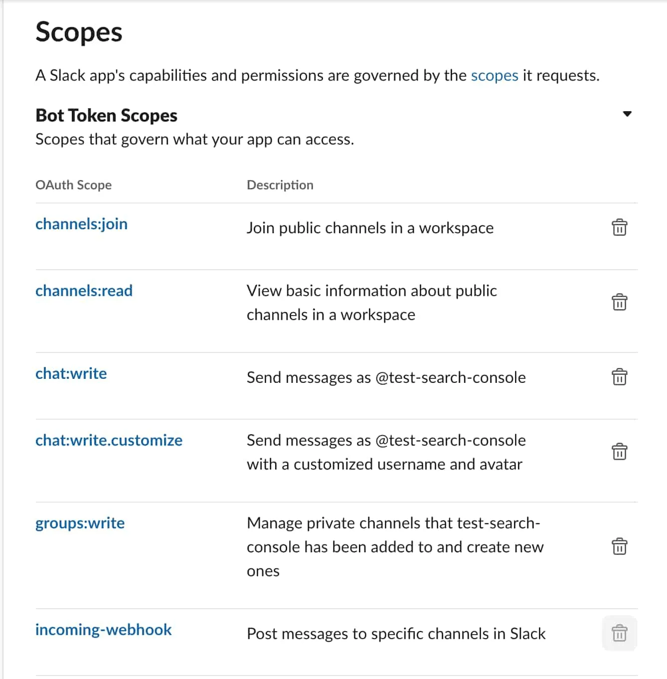Search Console 슬랙 5